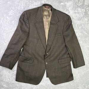 Nordstrom Blazer Mens 46L 2-Button 100% Wool Jacket USA Made